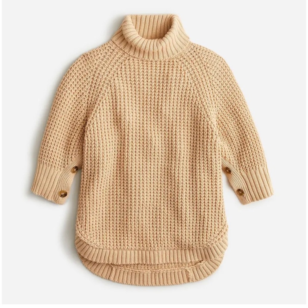 J. Crew turtleneck cotton poncho